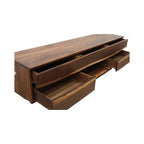 Mace oak cabinet with open doors showing internal shelving