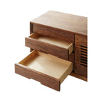 Madrona Walnut Wood Cabinet & Sideboard drawer detail