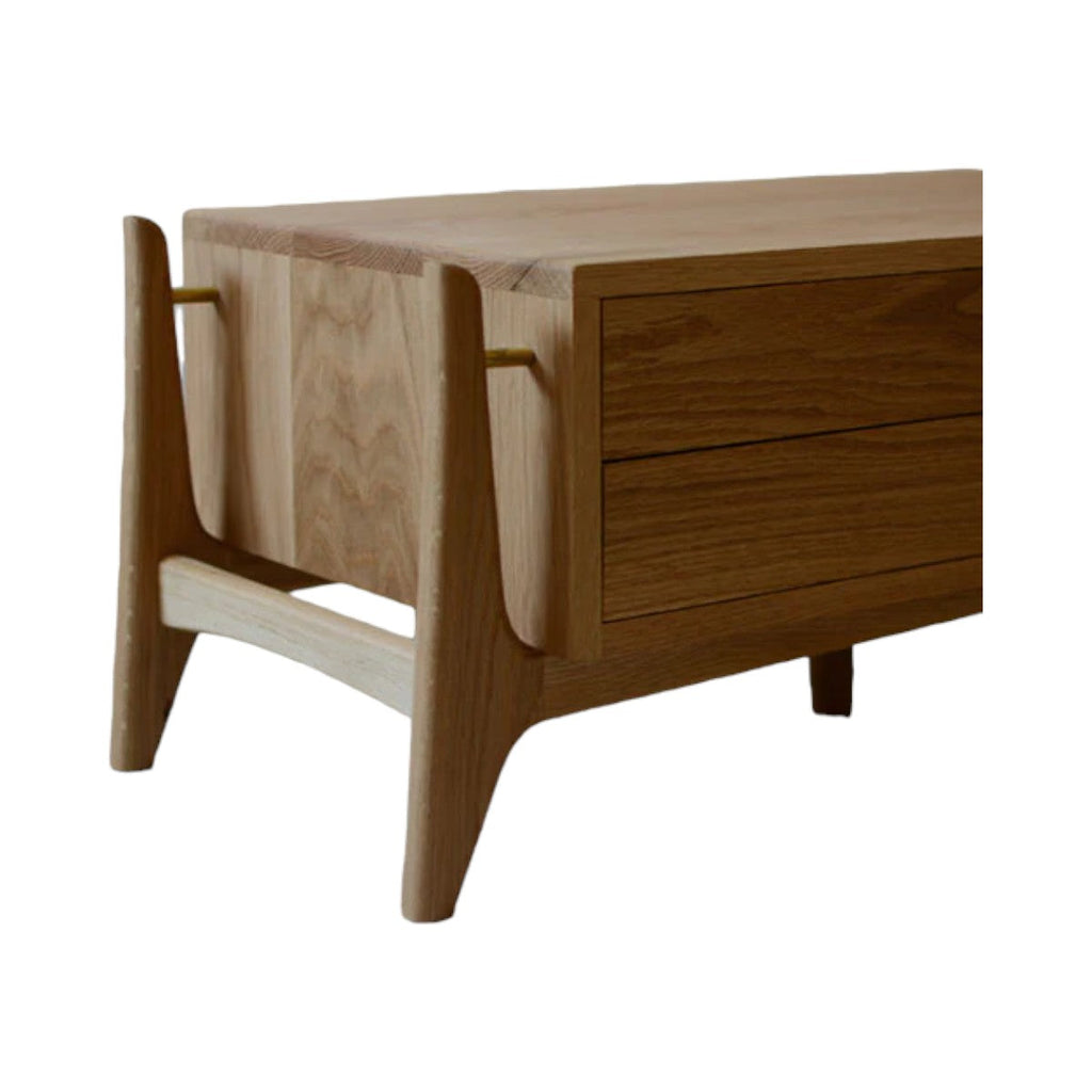 Malina Oak Wood Sideboard handcrafted solid wood legs 