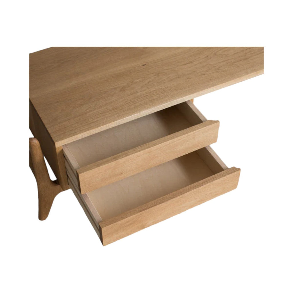 Malina Oak TV Unit featuring smooth-gliding storage compartments