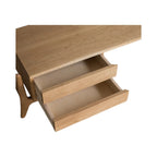 Malina Oak TV Unit featuring smooth-gliding storage compartments