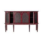 Malvina Oak Sideboard front view in Red Polish Satin finish