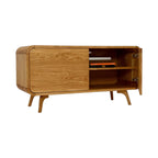 Maram Oak Wood Sideboard interior storage compartments for organization