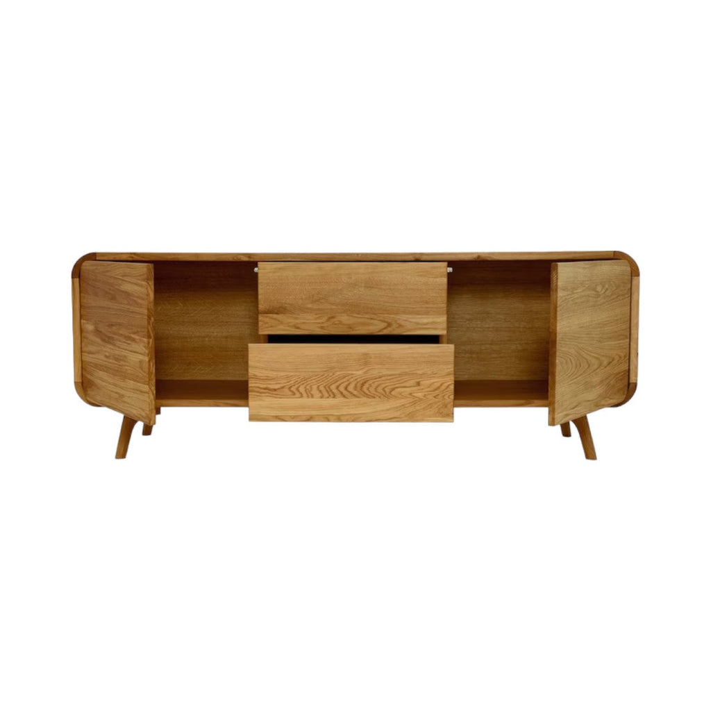 Marc Oak Wood Cabinet & Sideboard cabinet doors detail