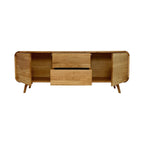 Marc Oak Wood Cabinet & Sideboard cabinet doors detail
