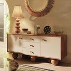 Marcel Oak Wood Cabinet & Sideboard modern storage unit