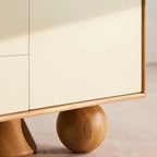 Marcel Oak Wood Cabinet & Sideboard leg detail