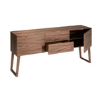 Maeko Walnut Wood Cabinet & Sideboard angled view
