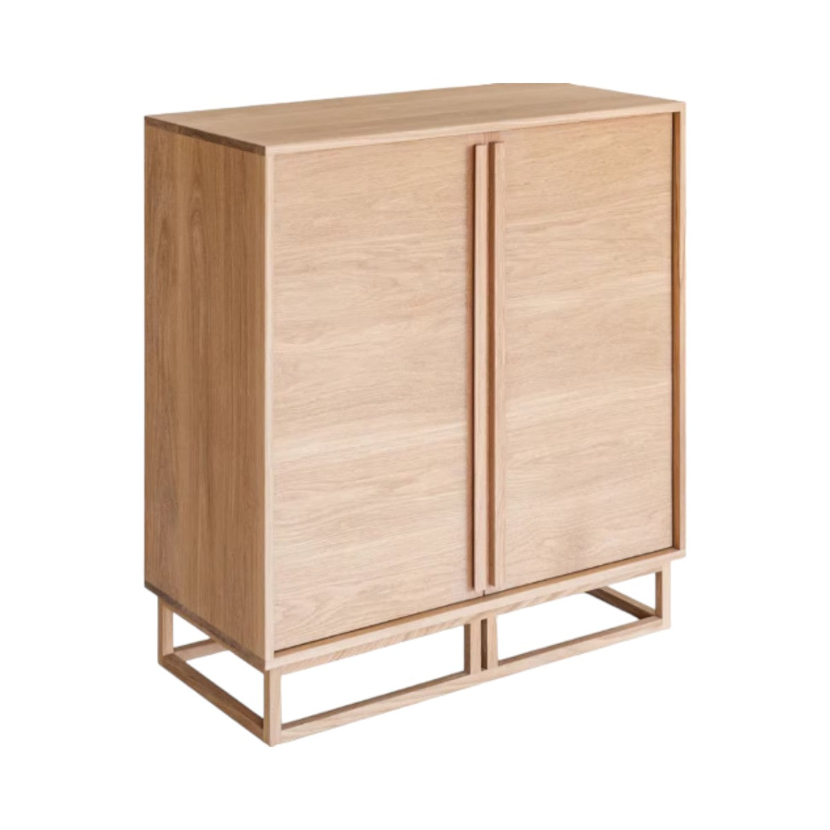 Maree Oak Wood Cabinet front view