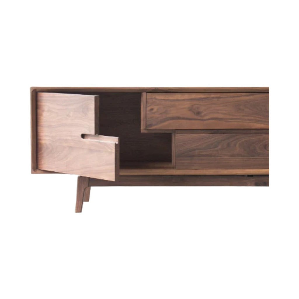Maren Walnut Wood TV Unit & Sideboard front view