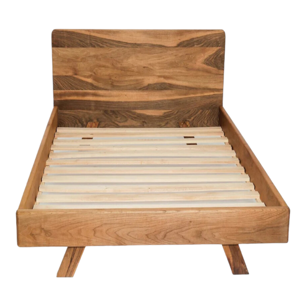 Aico Oak Wood Bed Frame with headboard