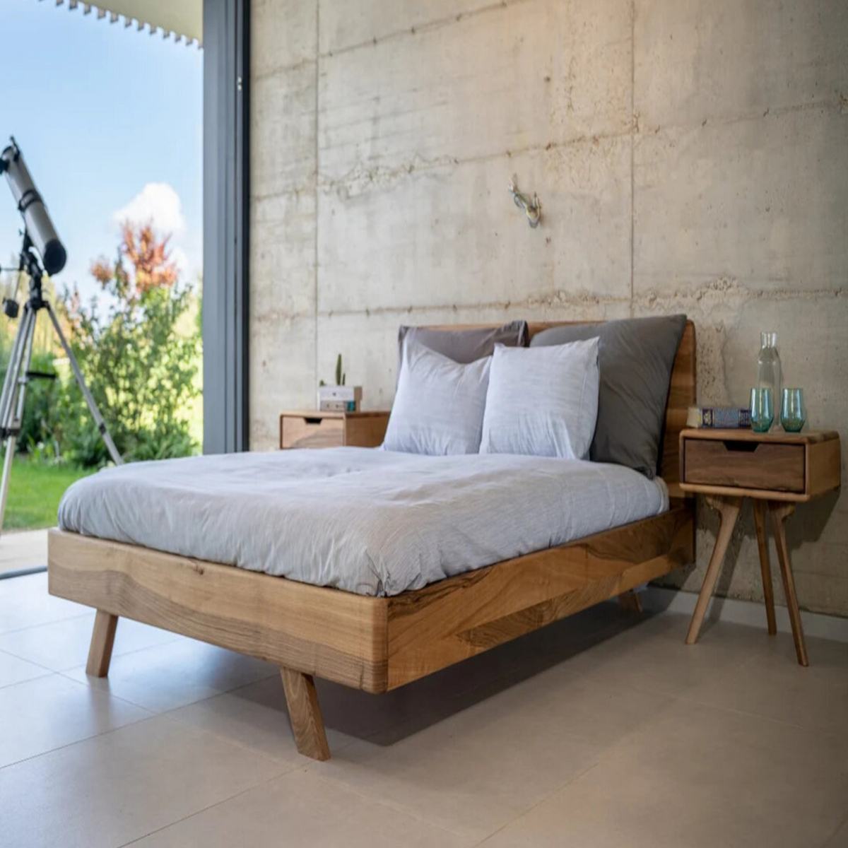 Aico Oak Wood Bed Frame design