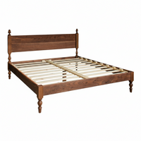 Acelynn Walnut Wood Bed
