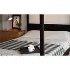 Aico Oak Wood Poster Bed crafted from solid oak