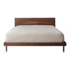 Akos Walnut Wood Bed frame