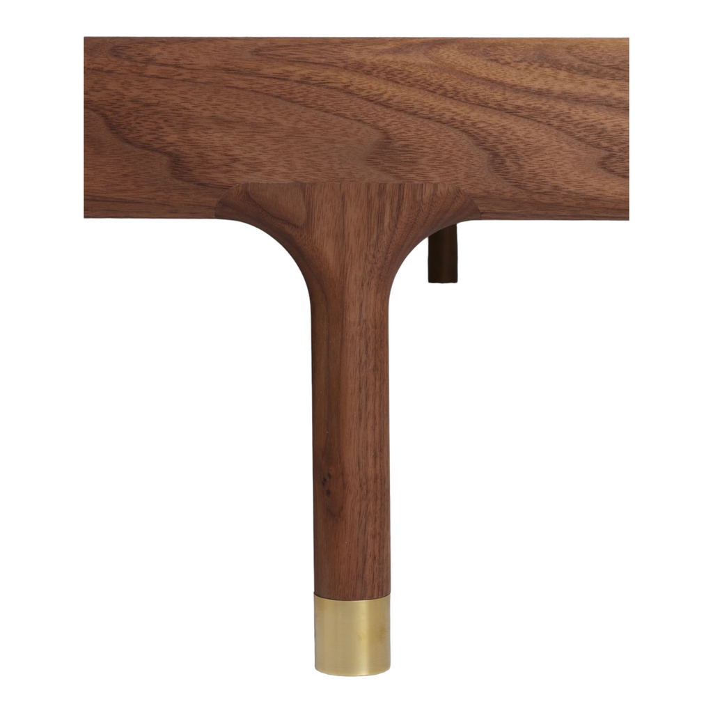 Akos Walnut Wood Bed for bedroom